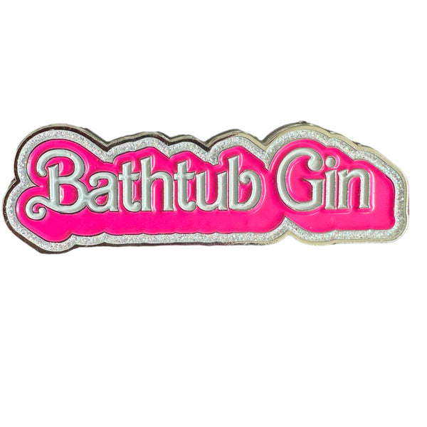 Bathtub Gin Glitter Pin