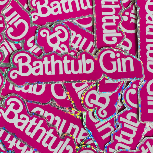 Bathtub Gin Glitter Sticker