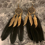 Dream Catcher Feather Earrings