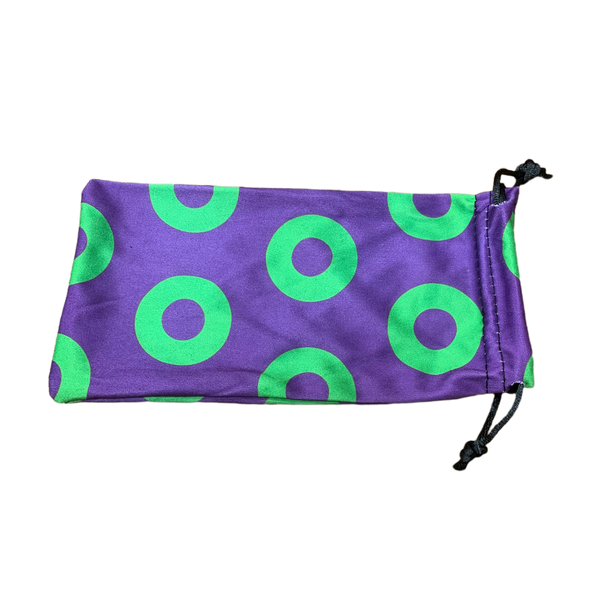 Green/Purple Donut Protective Sunglasses Pouch